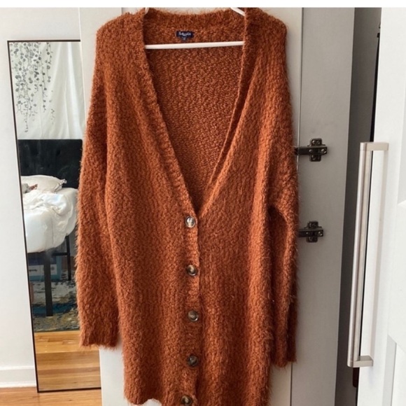 Splendid soft fuzzy cardigan tunic top sweater - Picture 5 of 9